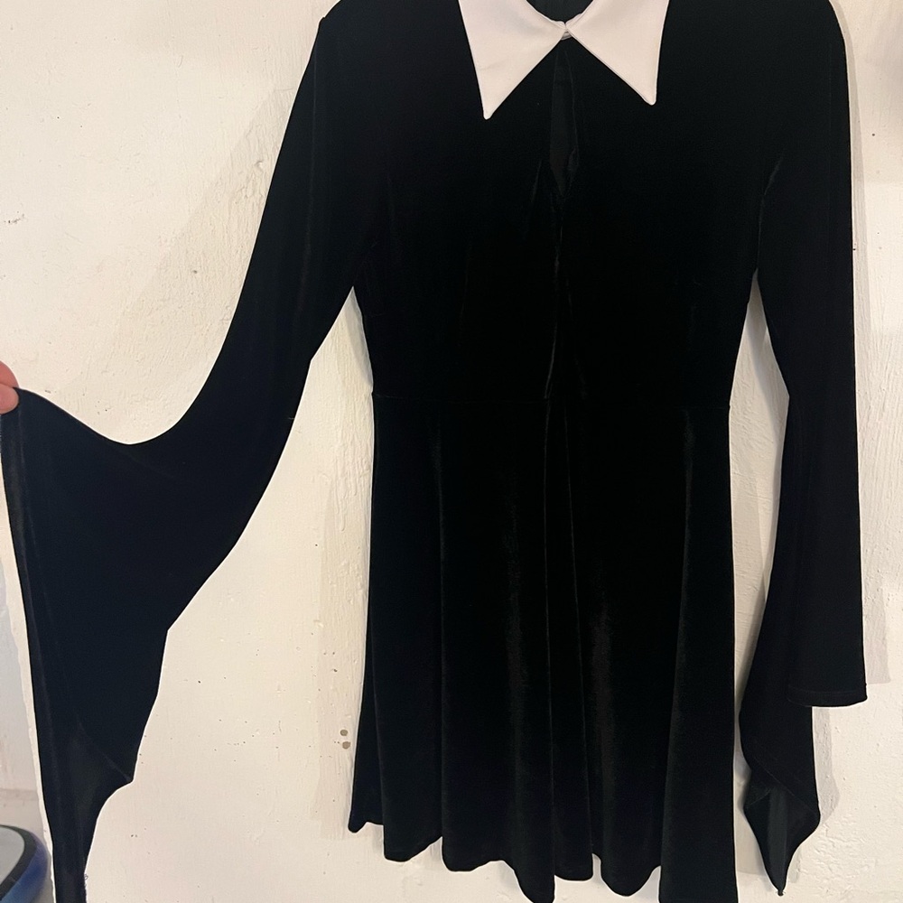 Killstar Velvet Dress with Contrasting Collar